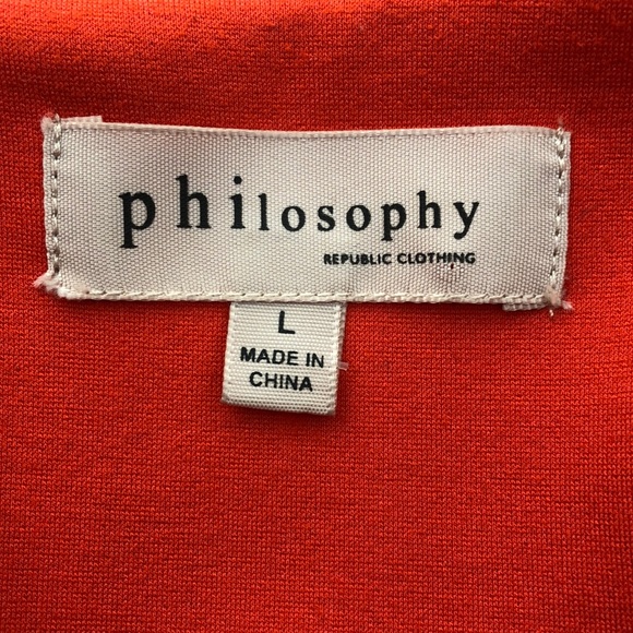 Philosophy Red Zipper Front Jacket Blazer - Picture 5 of 7